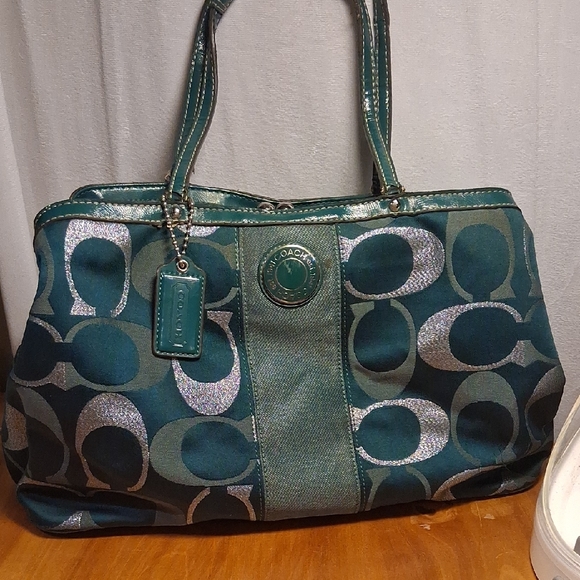 Coach Teal Bag - Picture 1 of 16